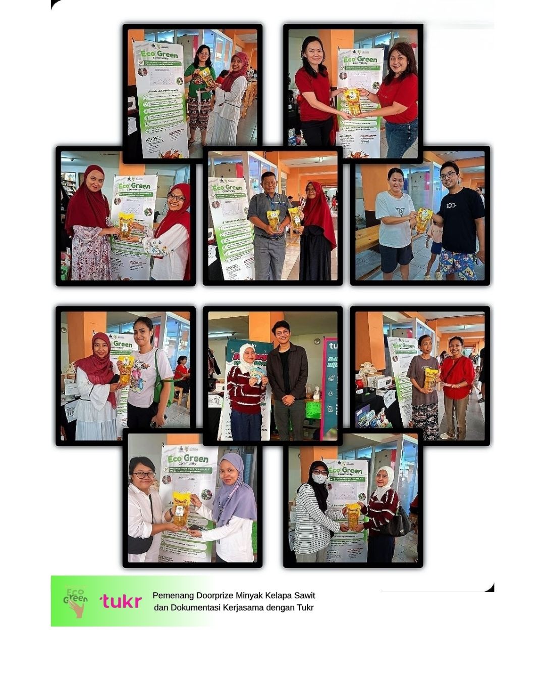Komunitas Eco Green mengadakan penukaran minyak jelantah bersama tukr.id pada peringatan HUT Kemerdekaan ke-81 RI